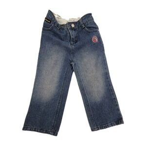AKDMKS Denim Jeans Baby Girl Size 24 Months with Embroidered Back Pockets Accent